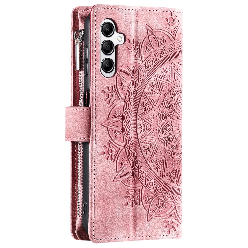 Étui portefeuille Mandala Samsung Galaxy S24 FE, rose