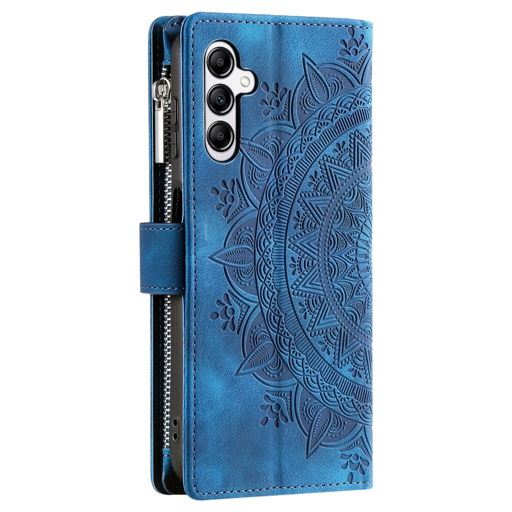 Étui portefeuille Mandala Samsung Galaxy S24 FE, bleu