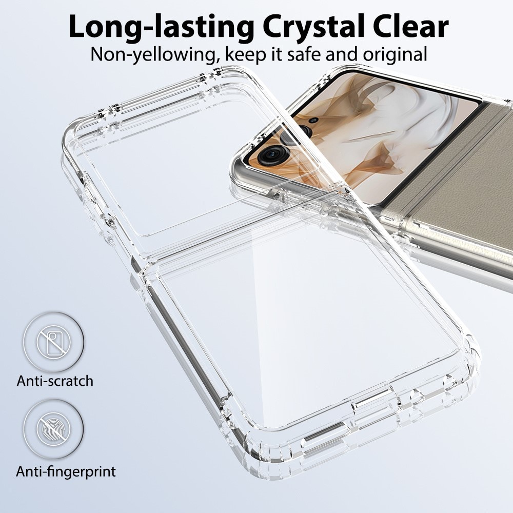 Coque hybride pour Motorola Razr 50, transparent