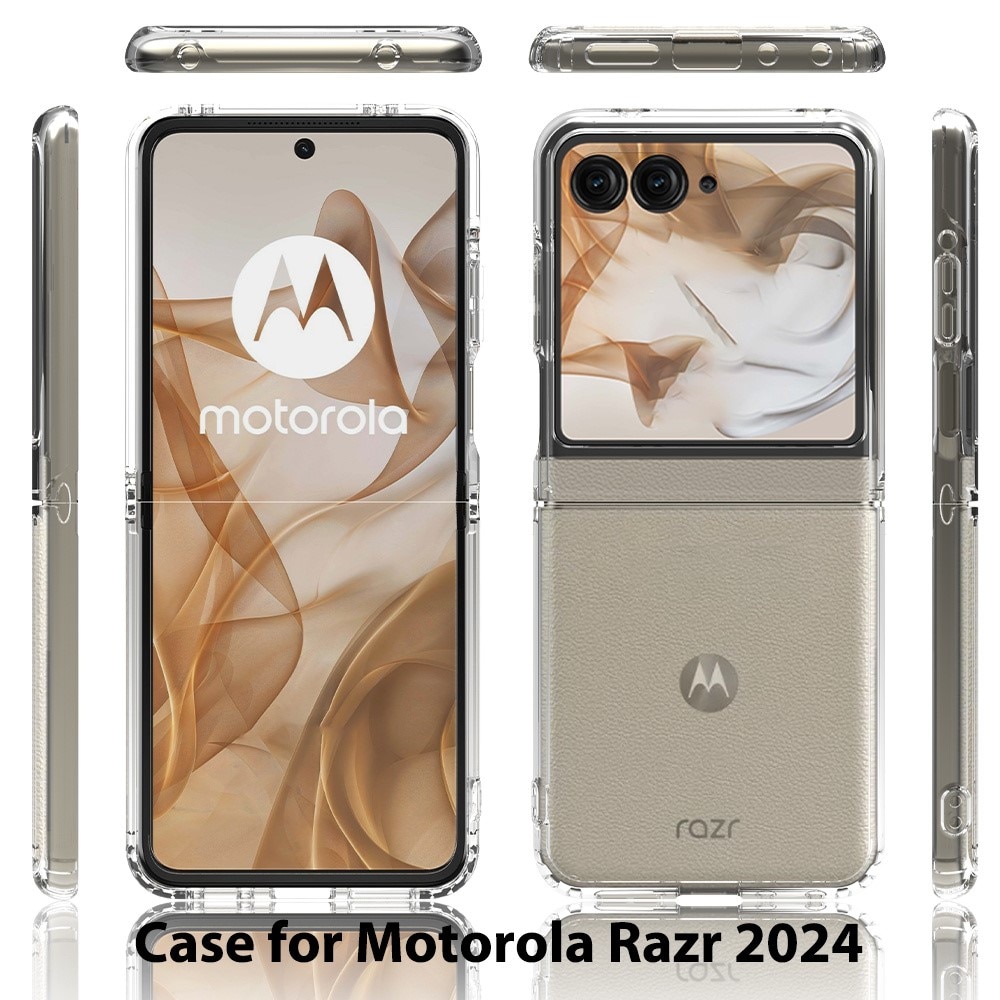 Coque hybride pour Motorola Razr 50, transparent