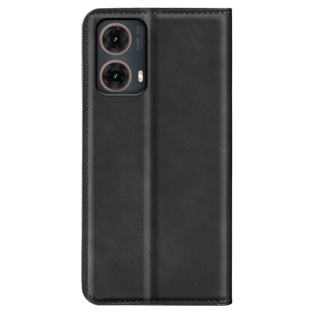 Coque portefeuille mince Motorola Moto G85, noir