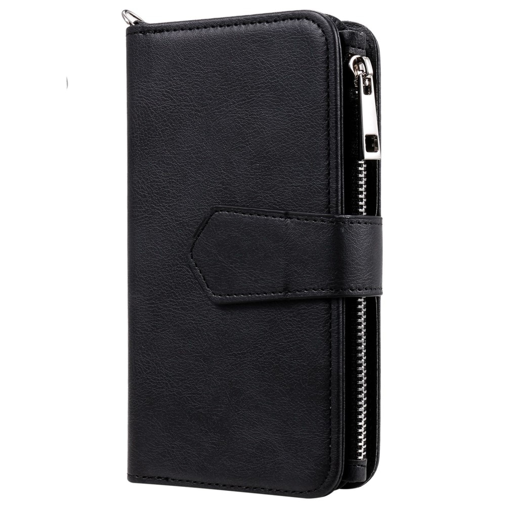 Zipper Magnet Wallet iPhone 14 Noir