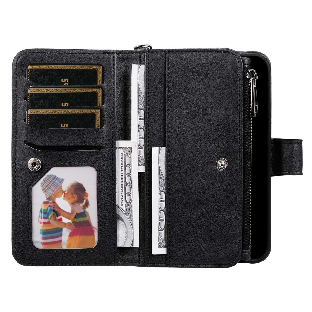 Zipper Magnet Wallet iPhone 14 Noir