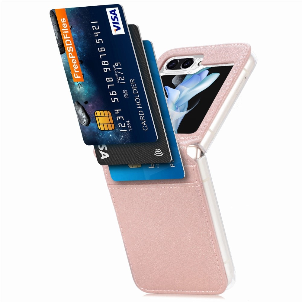 Étui portefeuille Slim Card Wallet Samsung Galaxy Z Flip 6, rose