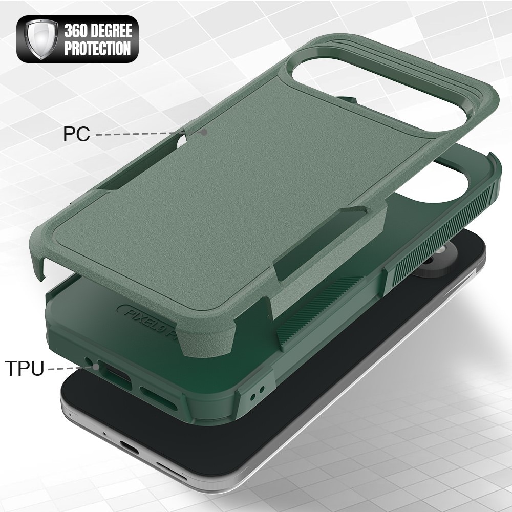 Coque hybride Off-road Google Pixel 9 Pro XL, vert