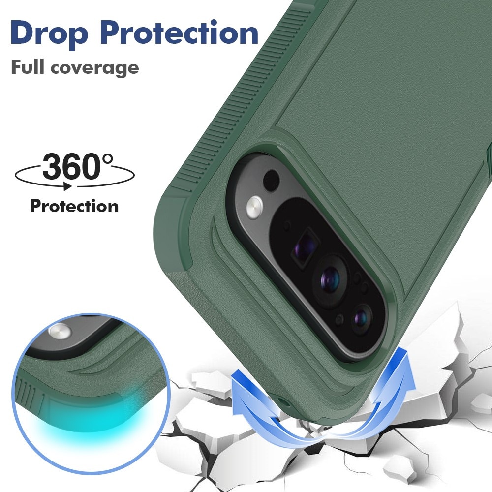 Coque hybride Off-road Google Pixel 9 Pro XL, vert