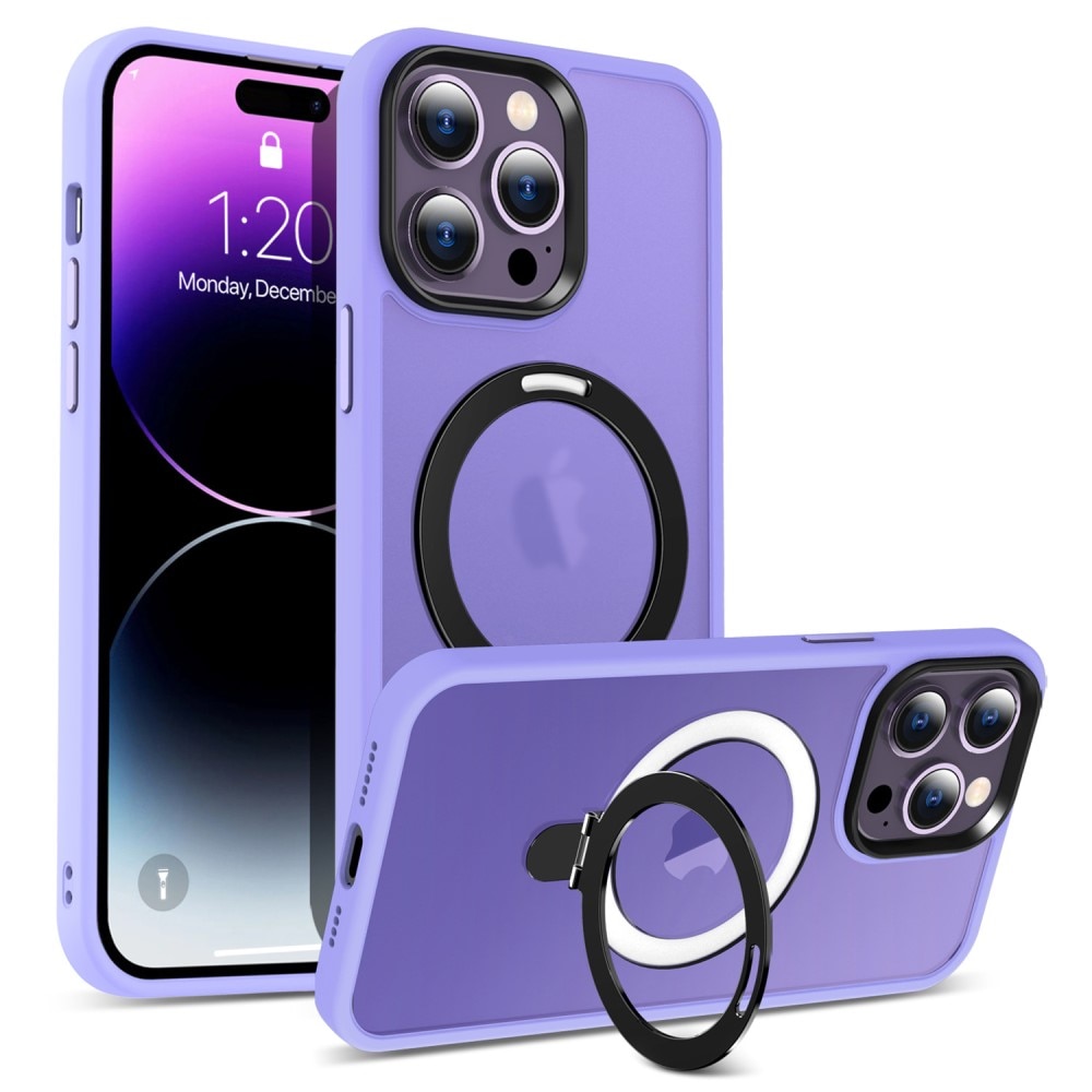 Coque hybride MagSafe Ring iPhone 16 Pro, Violet