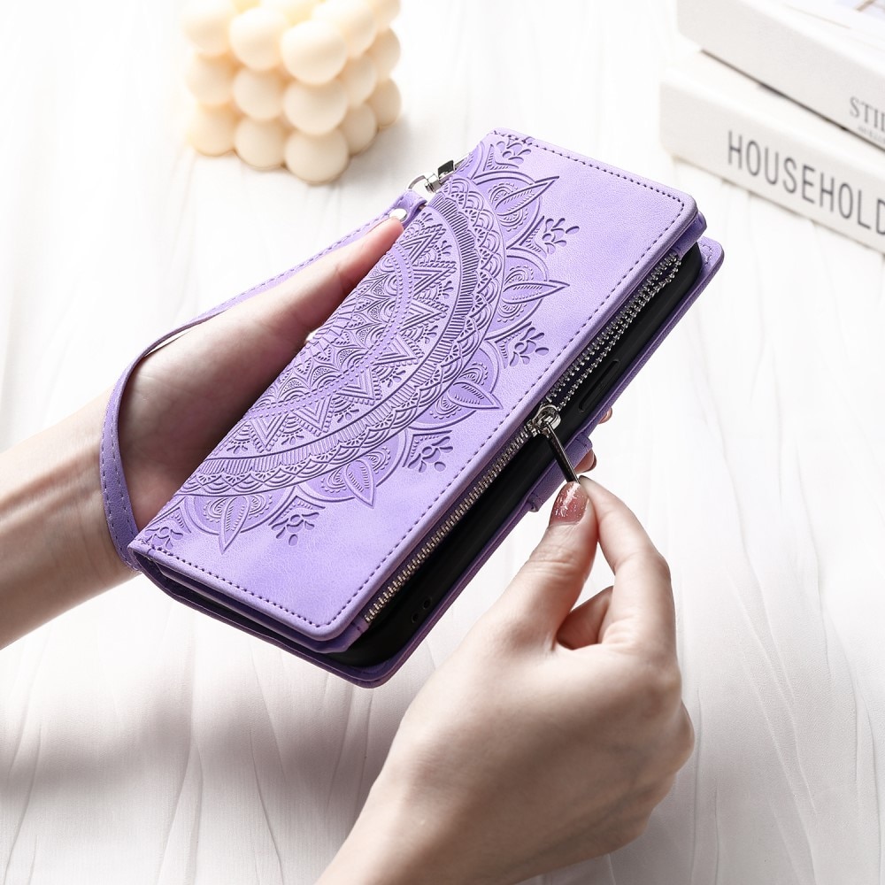 Étui portefeuille Mandala Samsung Galaxy A16, violet