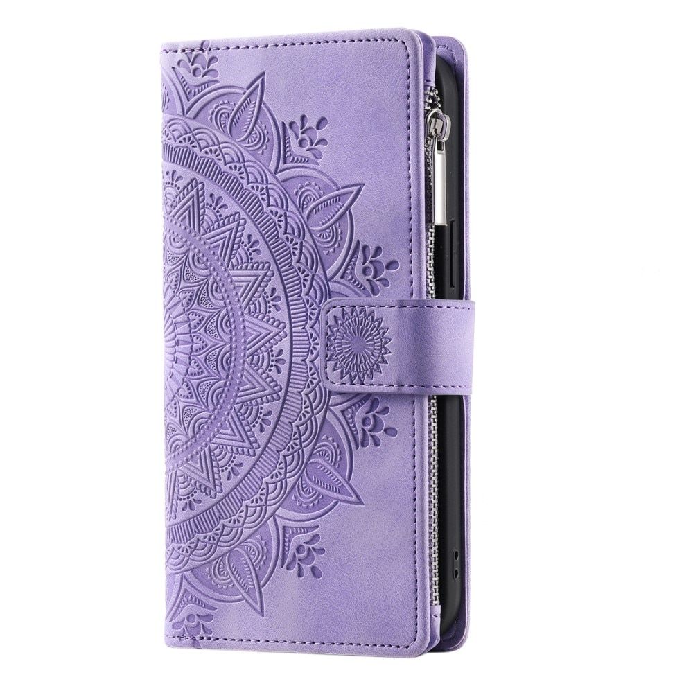 Étui portefeuille Mandala Samsung Galaxy A16, violet