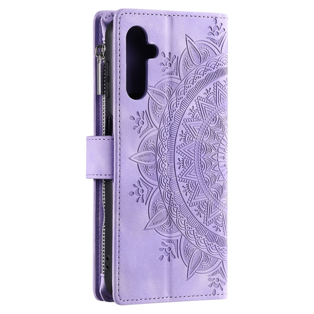 Étui portefeuille Mandala Samsung Galaxy A16, violet