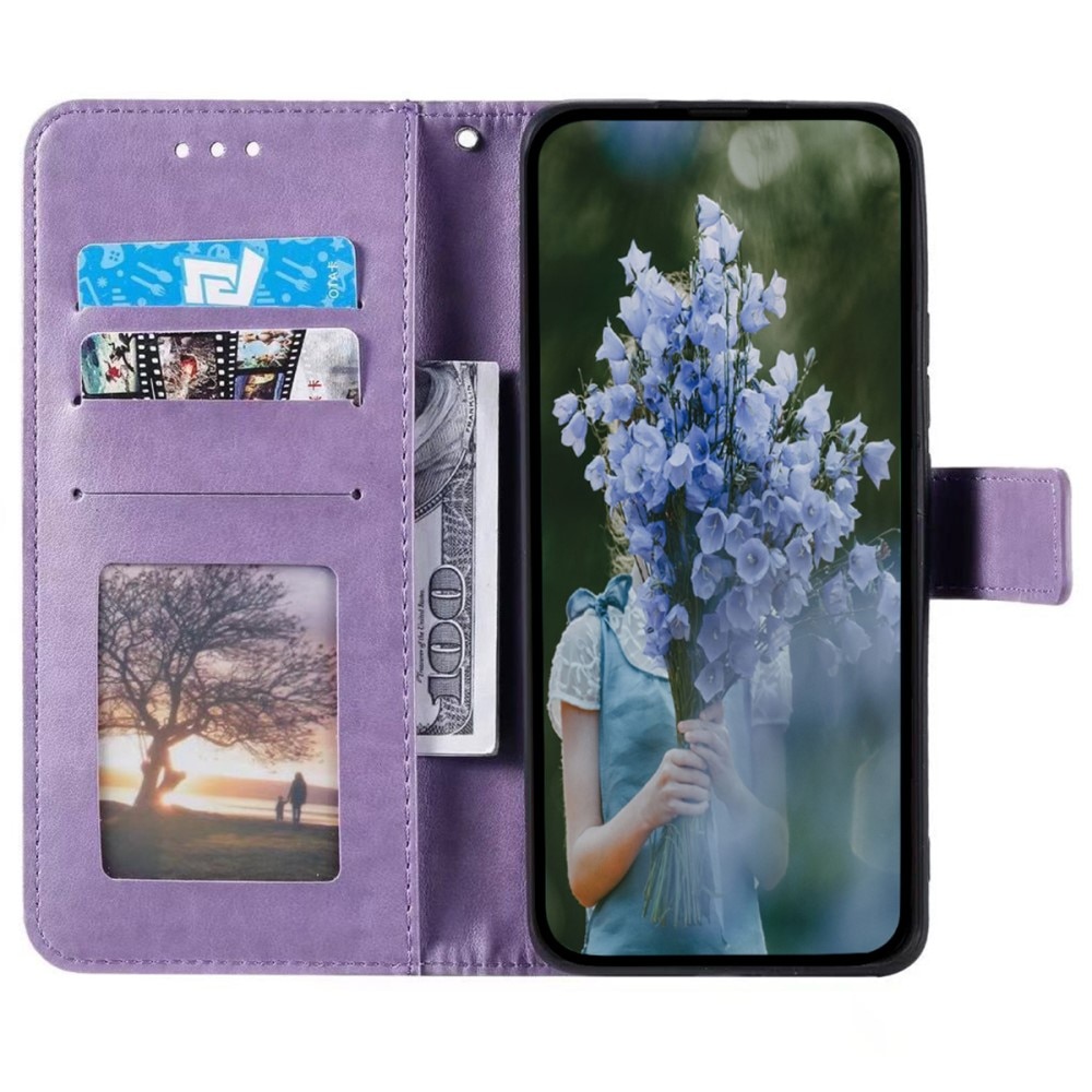 Étui en cuir Mandala Samsung Galaxy A16, violet