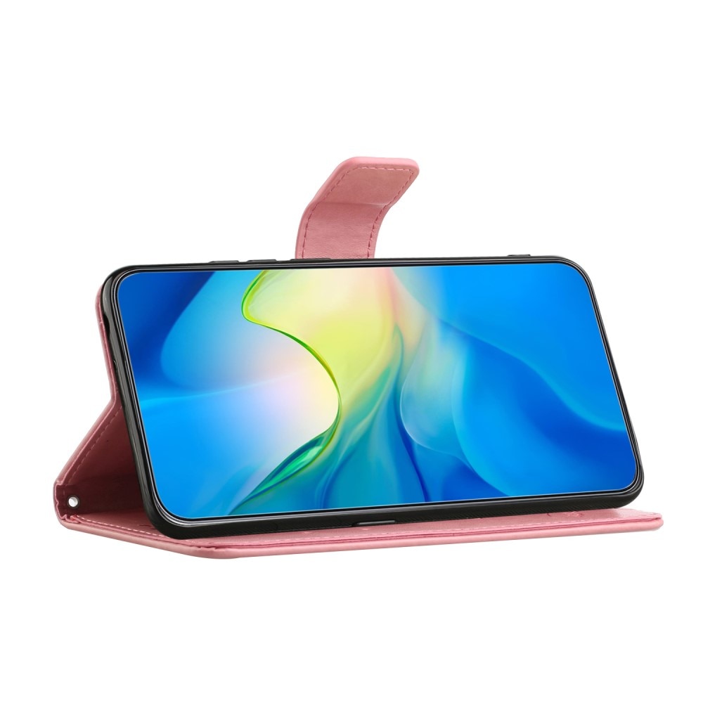 Étui en cuir à papillons pour Samsung Galaxy A16, rose