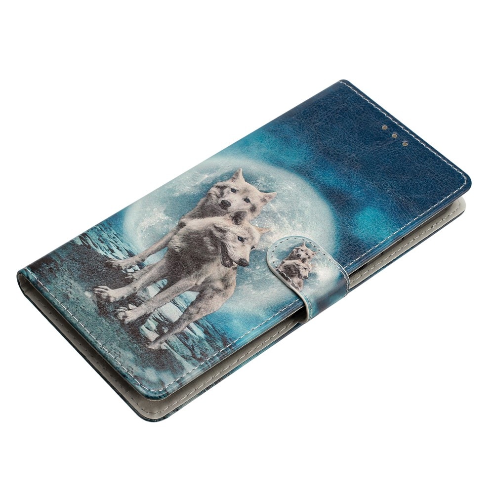 Coque portefeuille Google Pixel 9 Pro, loups