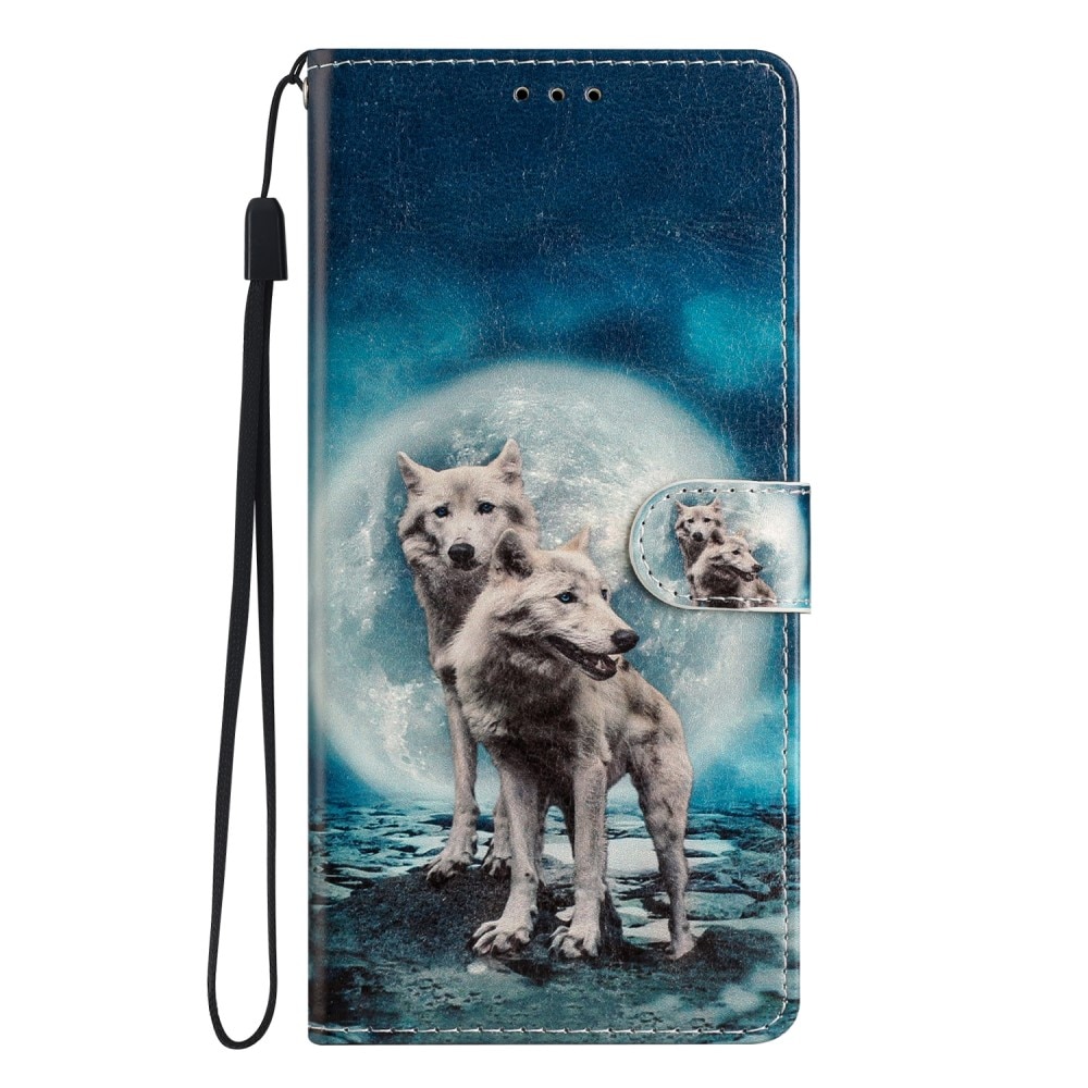 Coque portefeuille Google Pixel 9 Pro, loups