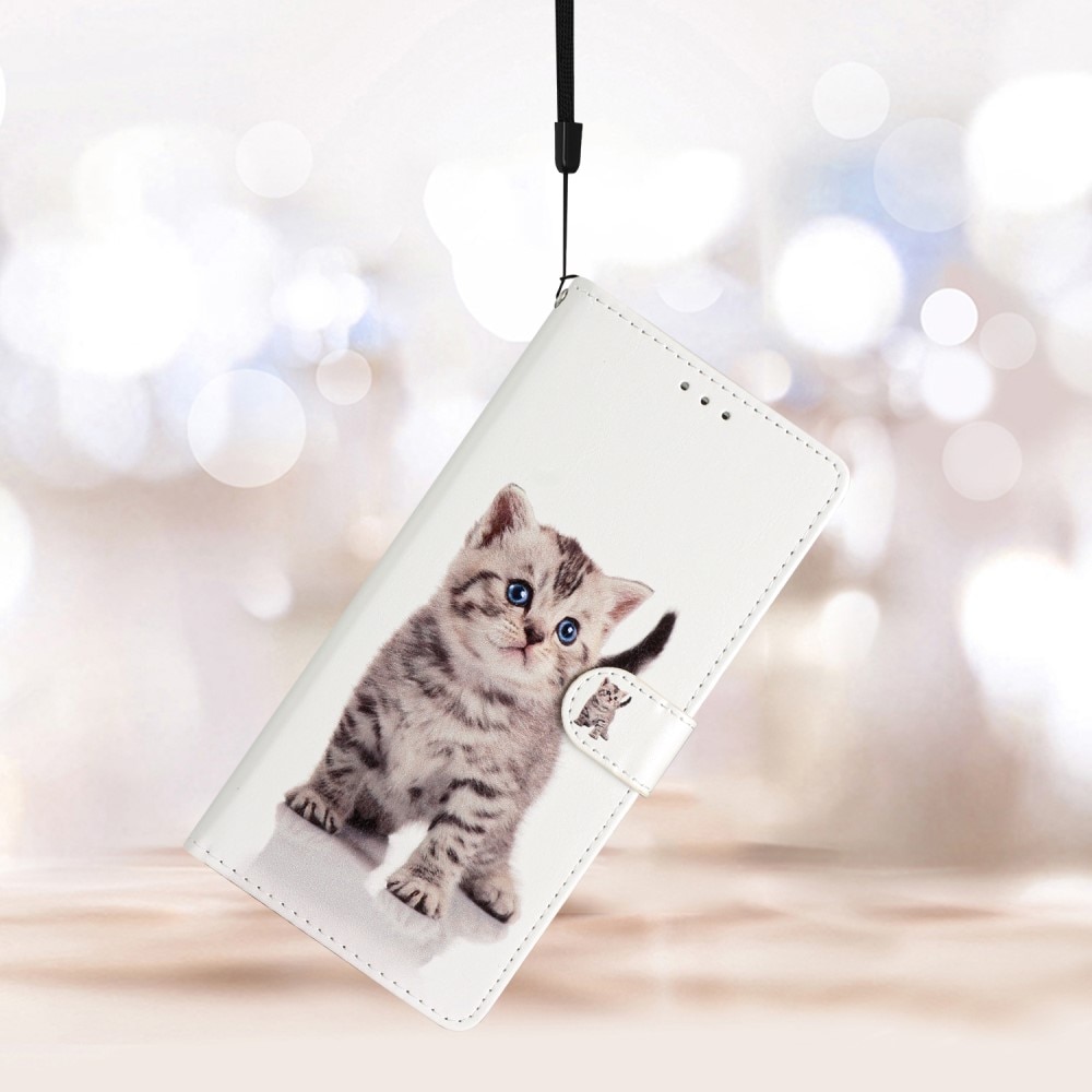 Coque portefeuille Google Pixel 9 Pro, chaton