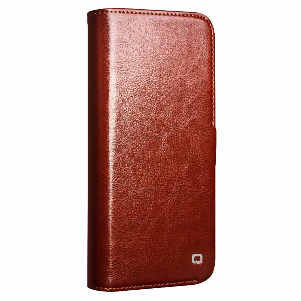 Leather Wallet Case iPhone 16 Pro, Brown