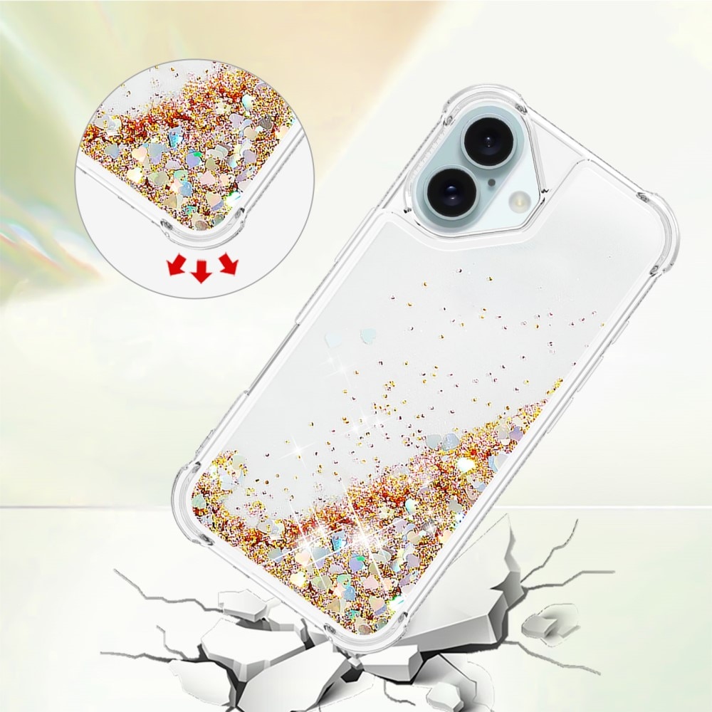 Coque Glitter Powder TPU iPhone 16, or