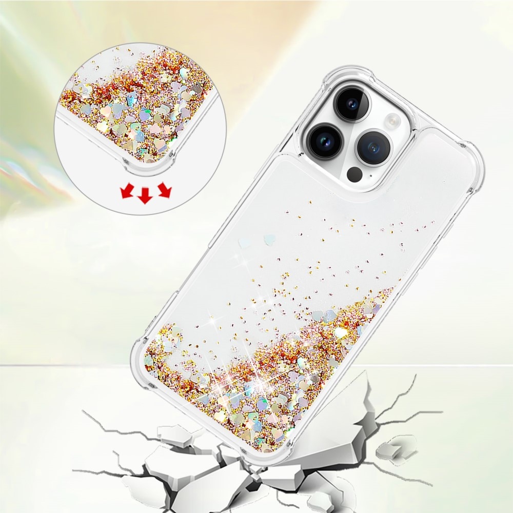 Coque Glitter Powder TPU iPhone 16 Pro, or