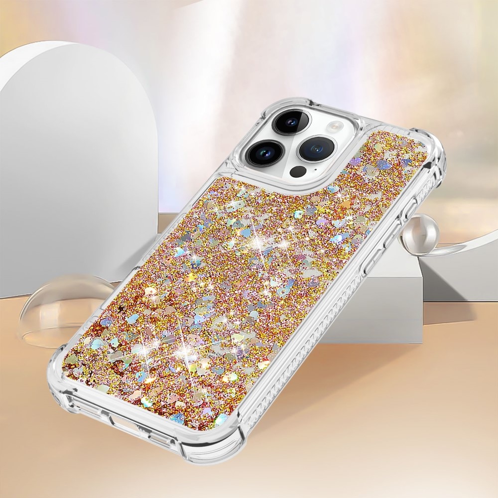 Coque Glitter Powder TPU iPhone 16 Pro, or