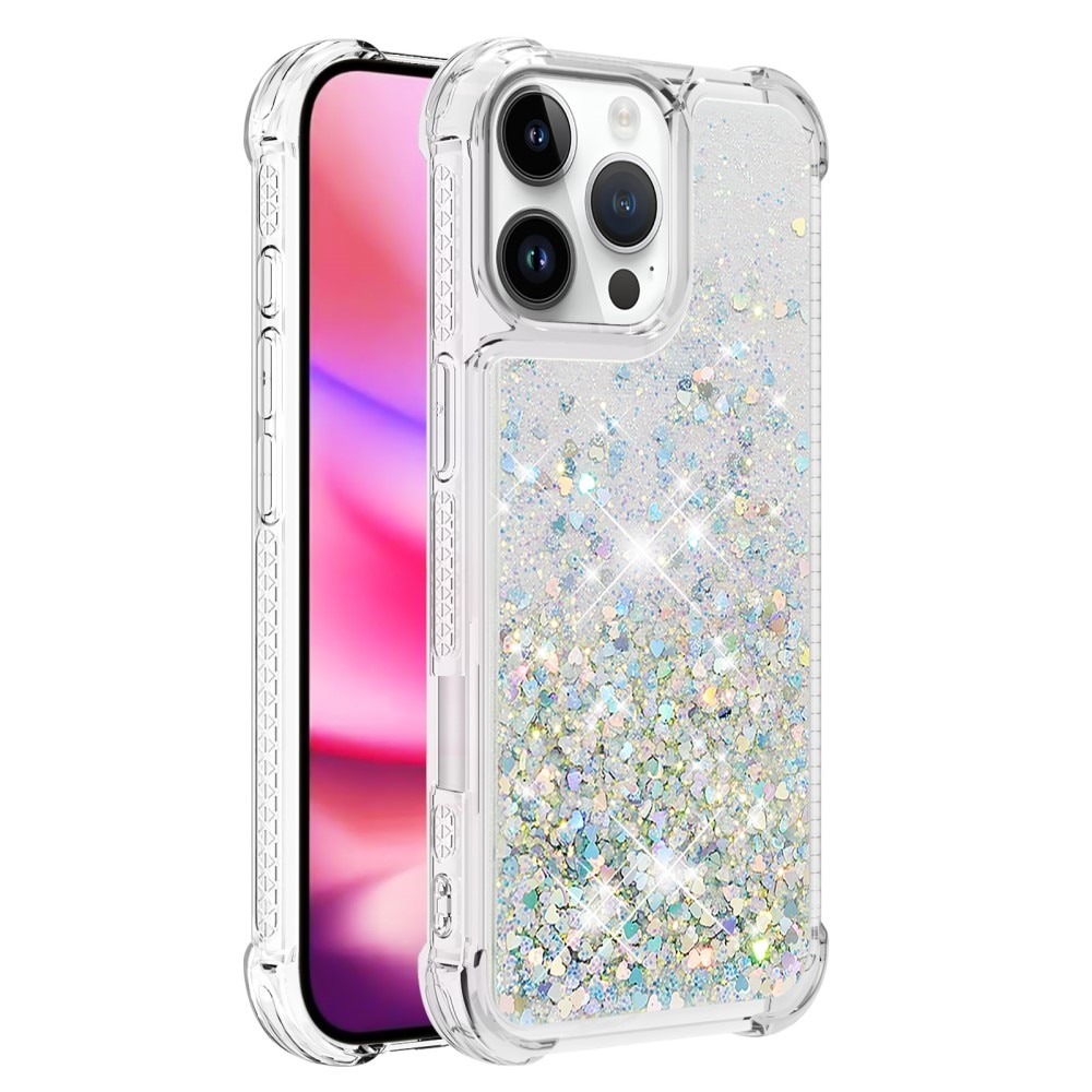 Coque Glitter Powder TPU iPhone 16 Pro, argent