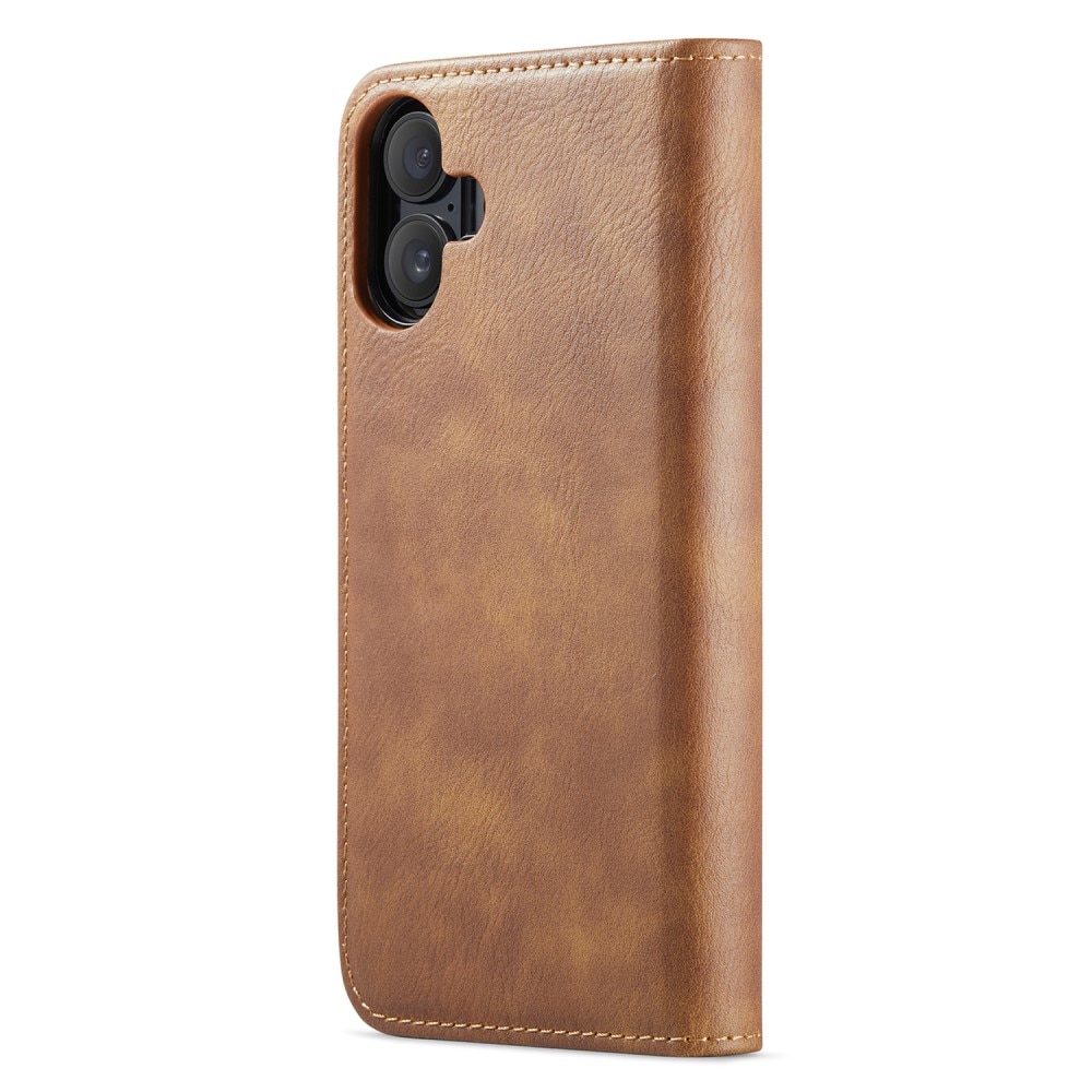 Étui portefeuille Magnet Wallet iPhone 16 Plus, Cognac