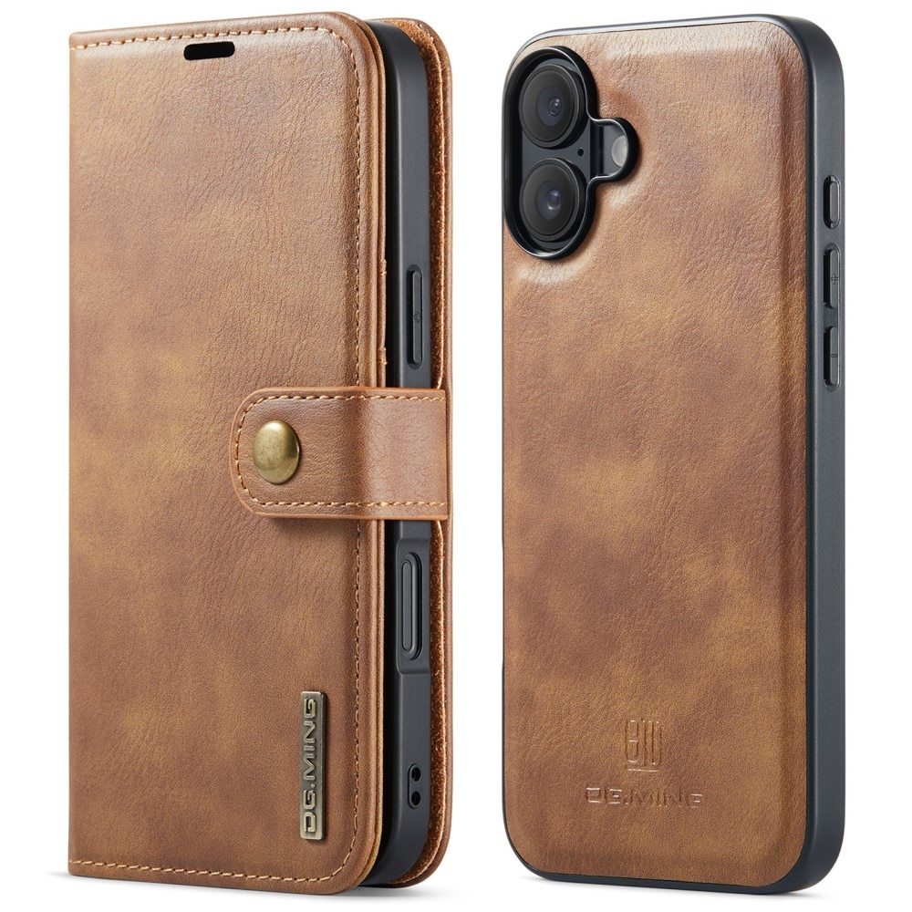 Étui portefeuille Magnet Wallet iPhone 16 Plus, Cognac