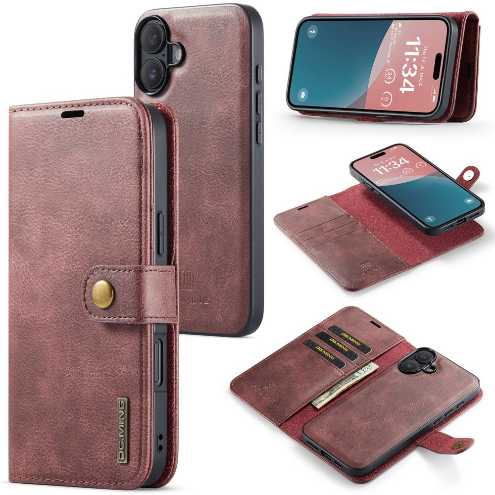 Étui portefeuille Magnet Wallet iPhone 16, Red