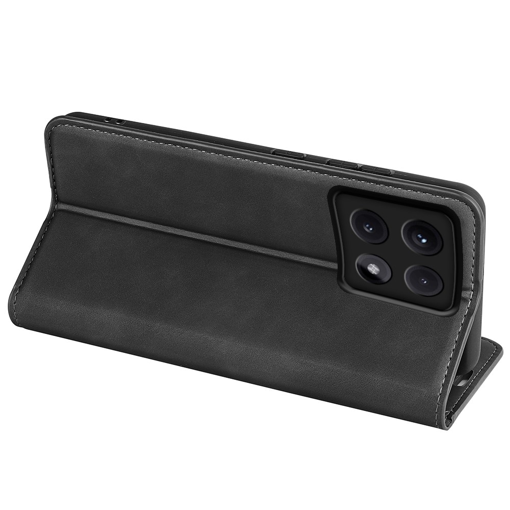 Coque portefeuille mince Xiaomi 14T, noir