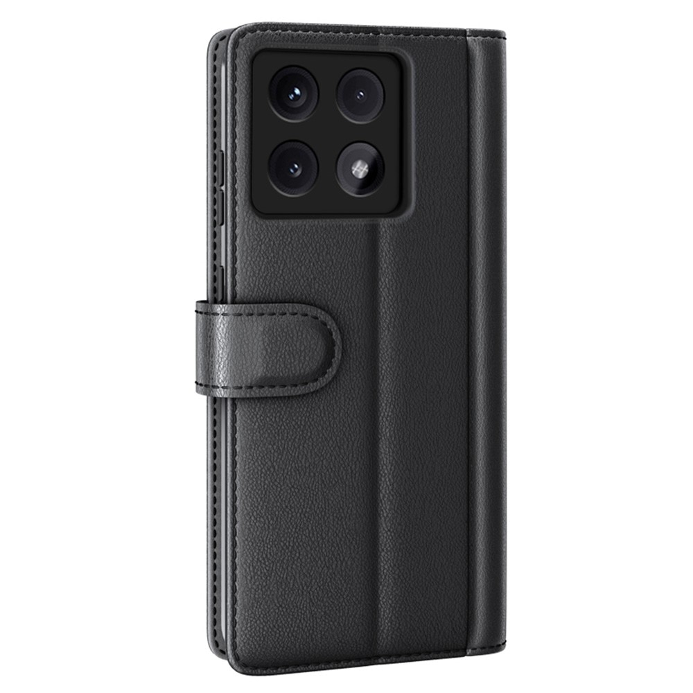 Étui en cuir veritable Xiaomi 14T Pro, noir