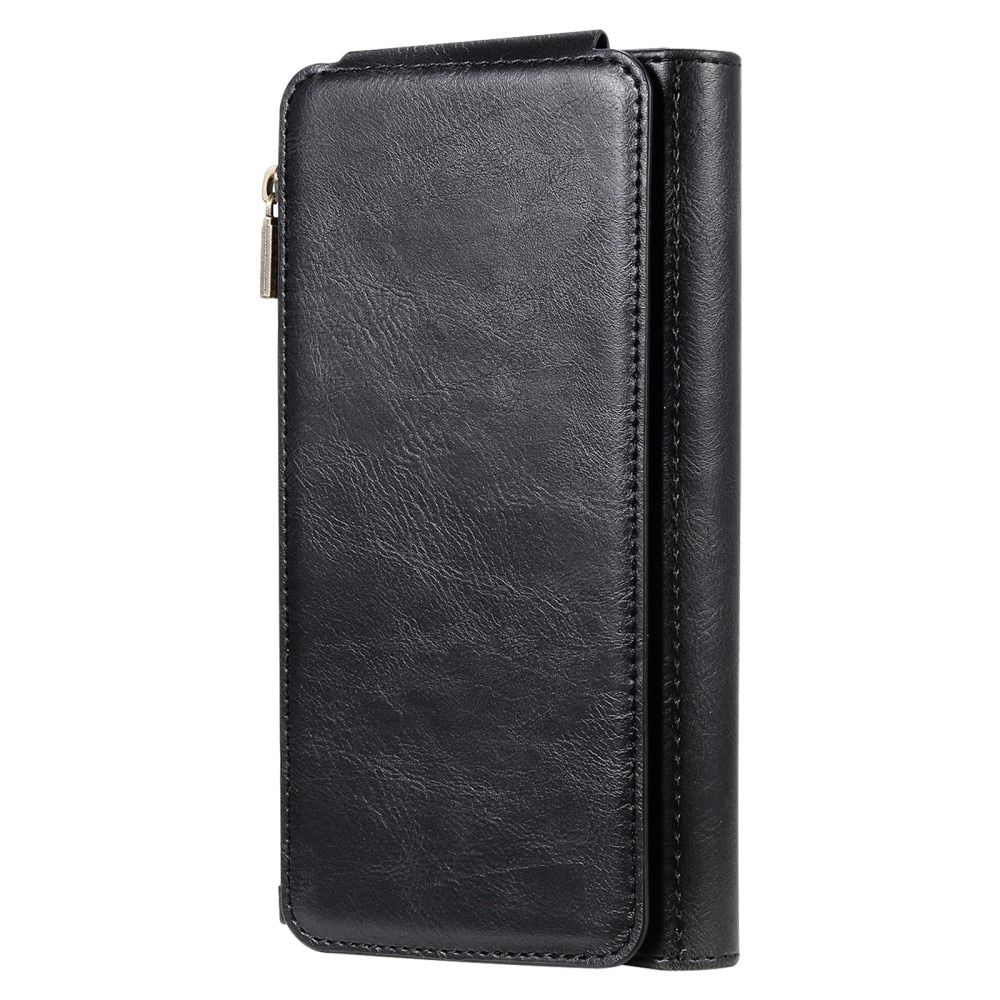 Magnet Leather Multi Wallet iPhone 16 Pro, noir