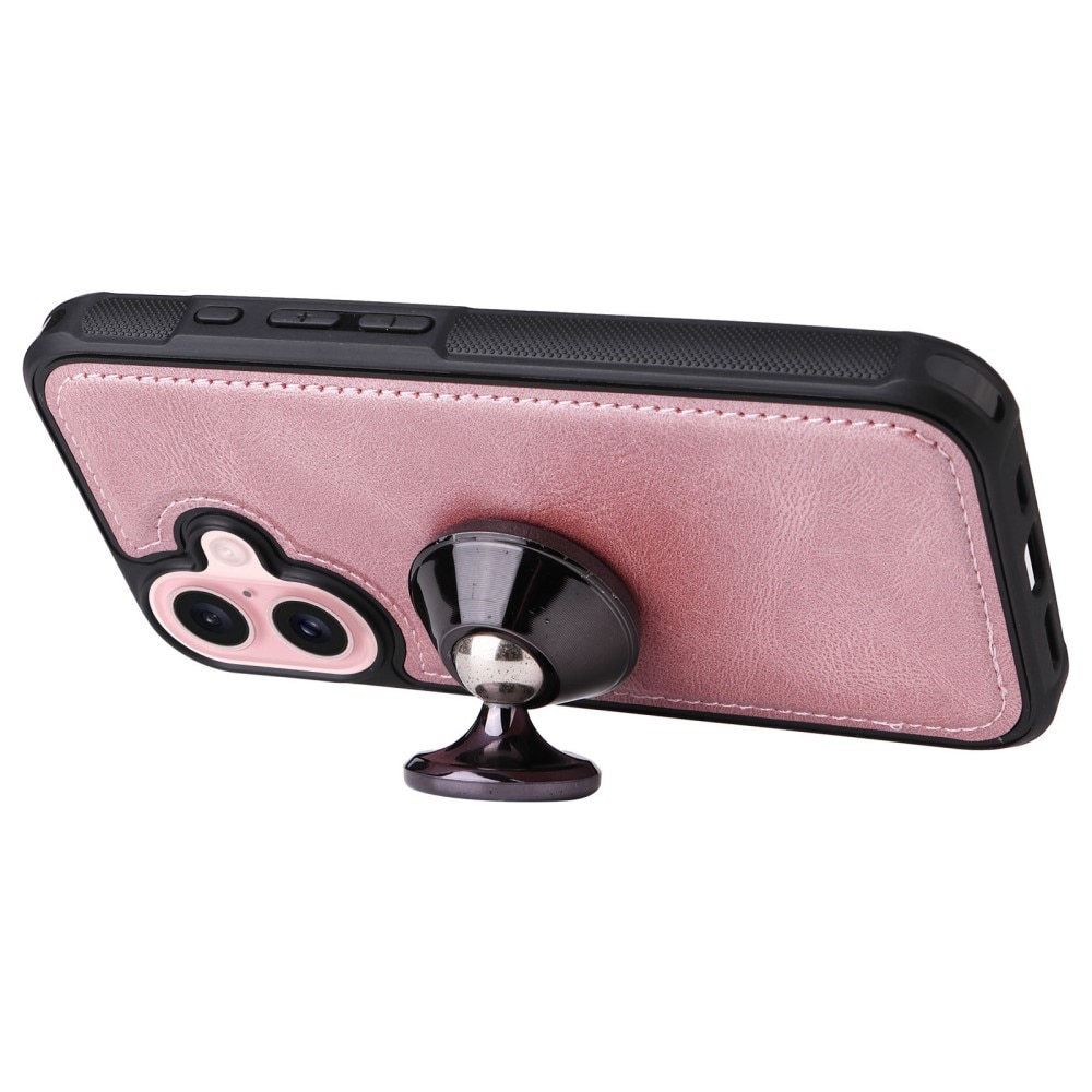 Magnet Leather Multi Wallet iPhone 16, rose