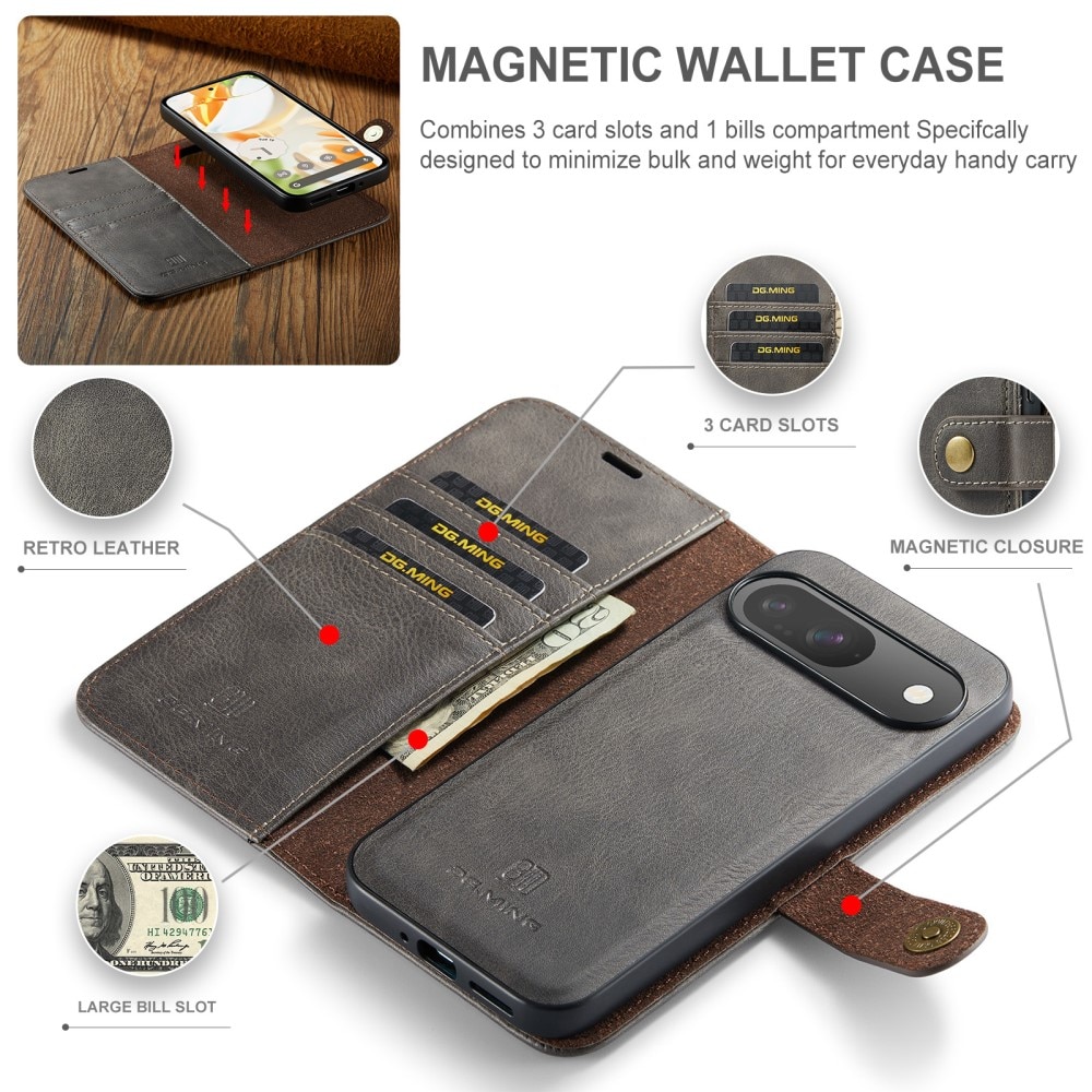 Étui portefeuille Magnet Wallet Google Pixel 9 Pro XL, Brown