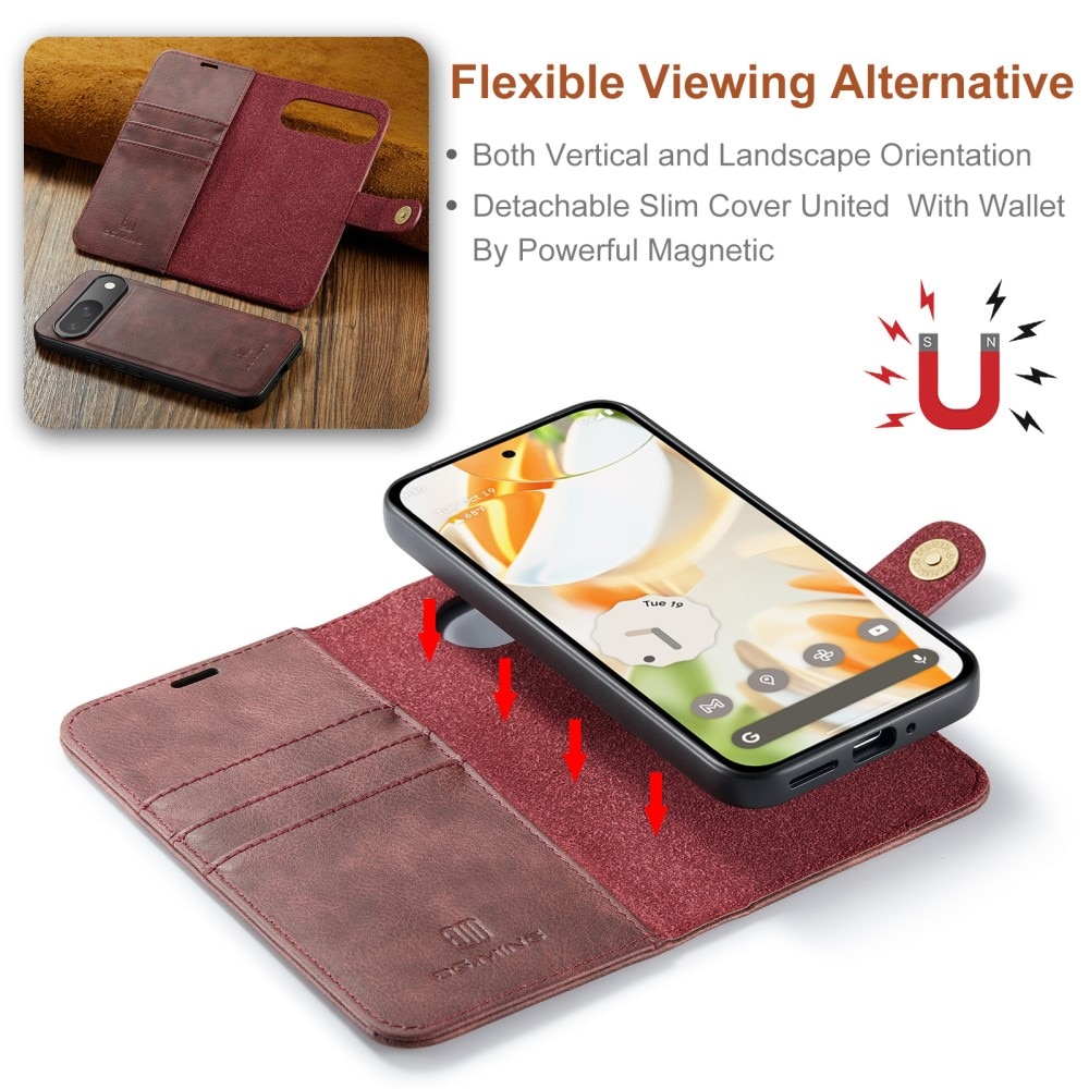 Étui portefeuille Magnet Wallet Google Pixel 9, Red