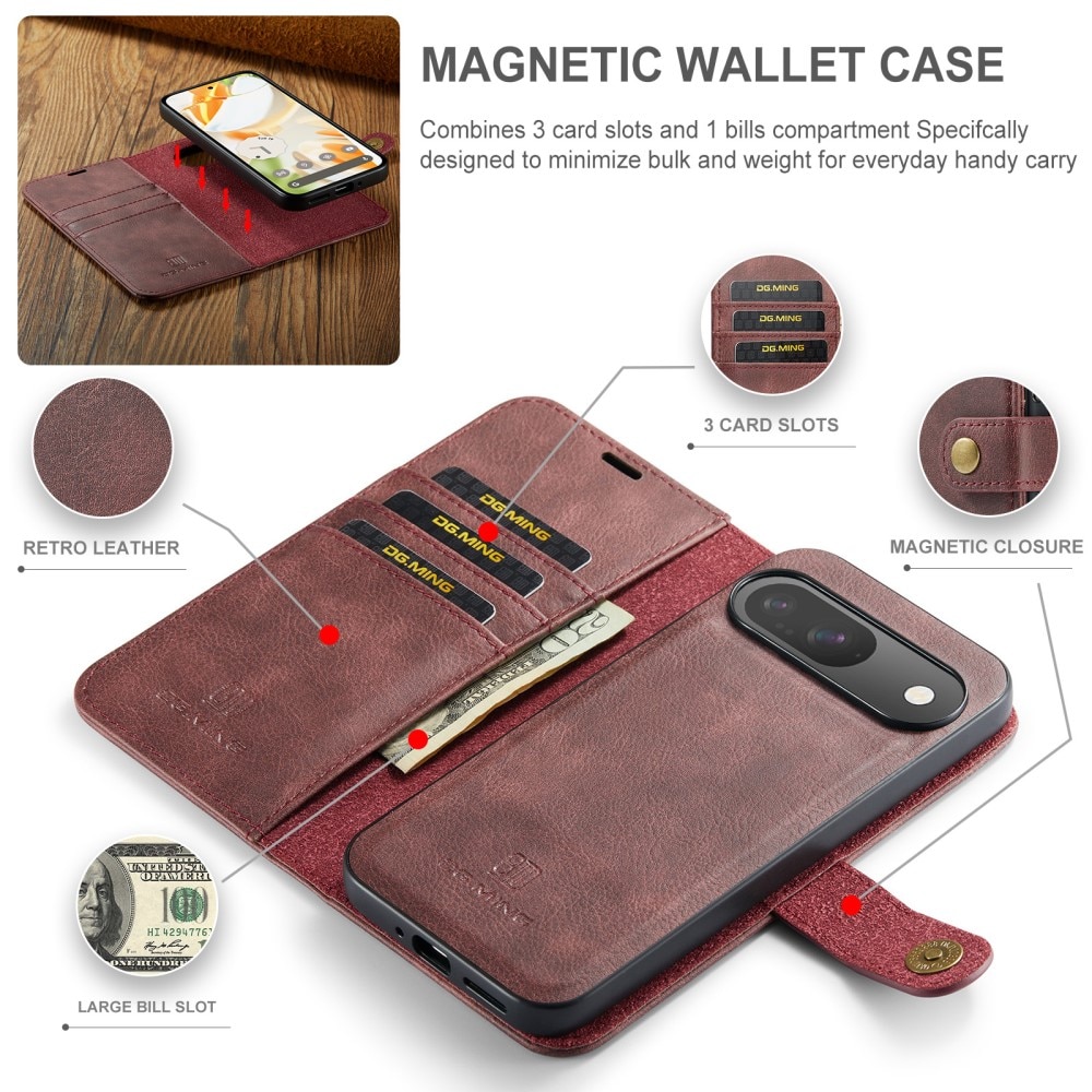 Étui portefeuille Magnet Wallet Google Pixel 9, Red