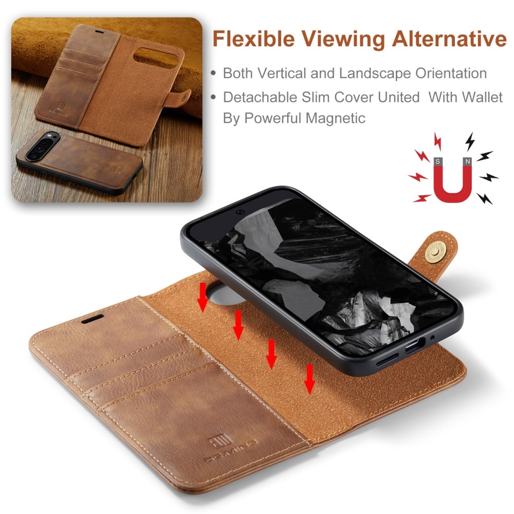 Étui portefeuille Magnet Wallet Google Pixel 9 Pro XL, Cognac