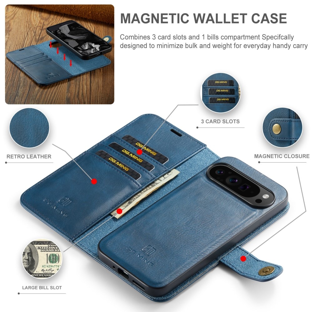 Étui portefeuille Magnet Wallet Google Pixel 9 Pro XL, Blue