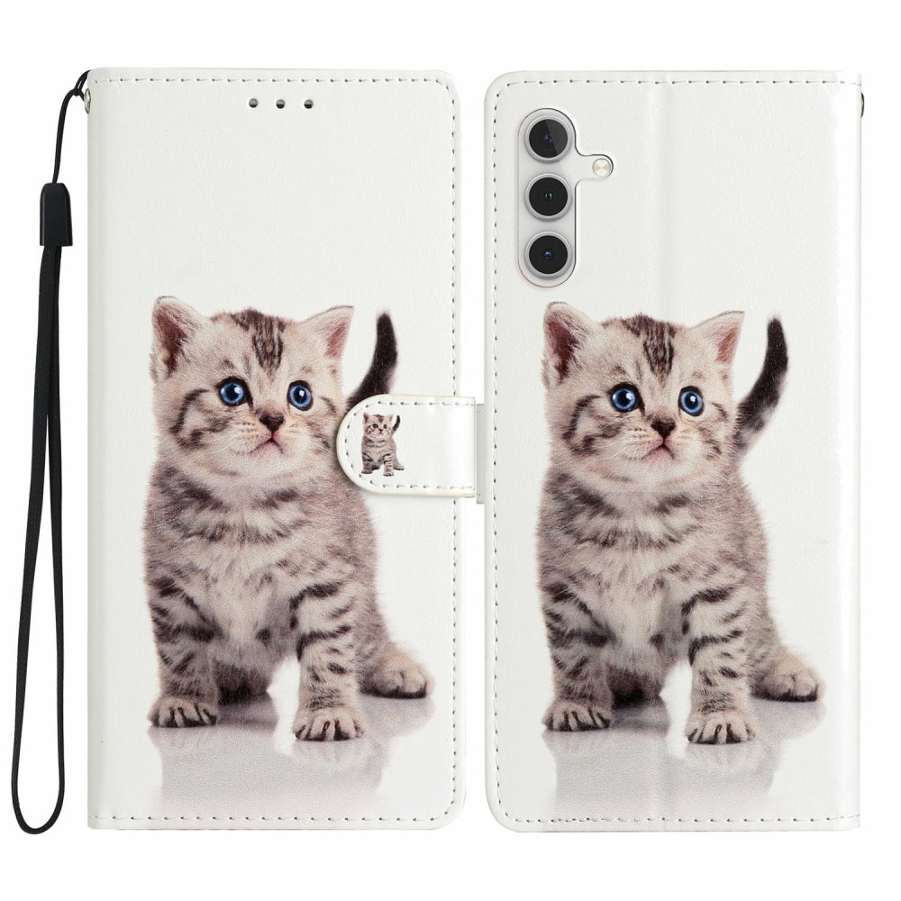 Coque portefeuille Samsung Galaxy S25, chaton