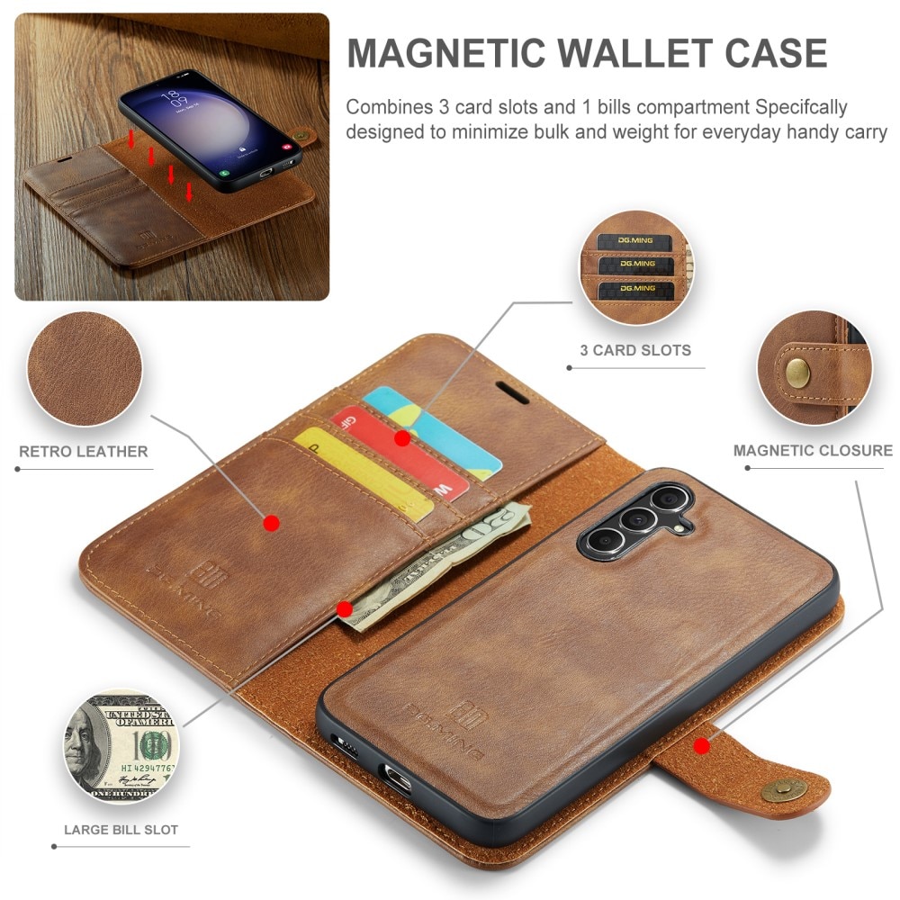 Étui portefeuille Magnet Wallet Samsung Galaxy A16, Cognac