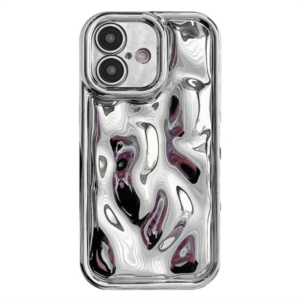 Coque TPU Wavy iPhone 16, argent