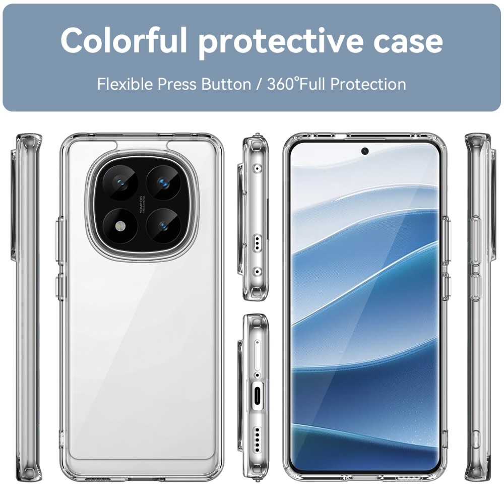 Coque hybride pour Xiaomi Redmi Note 14 Pro Plus, transparent