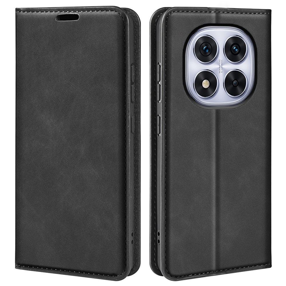 Coque portefeuille mince Xiaomi Redmi Note 14 Pro, Noir