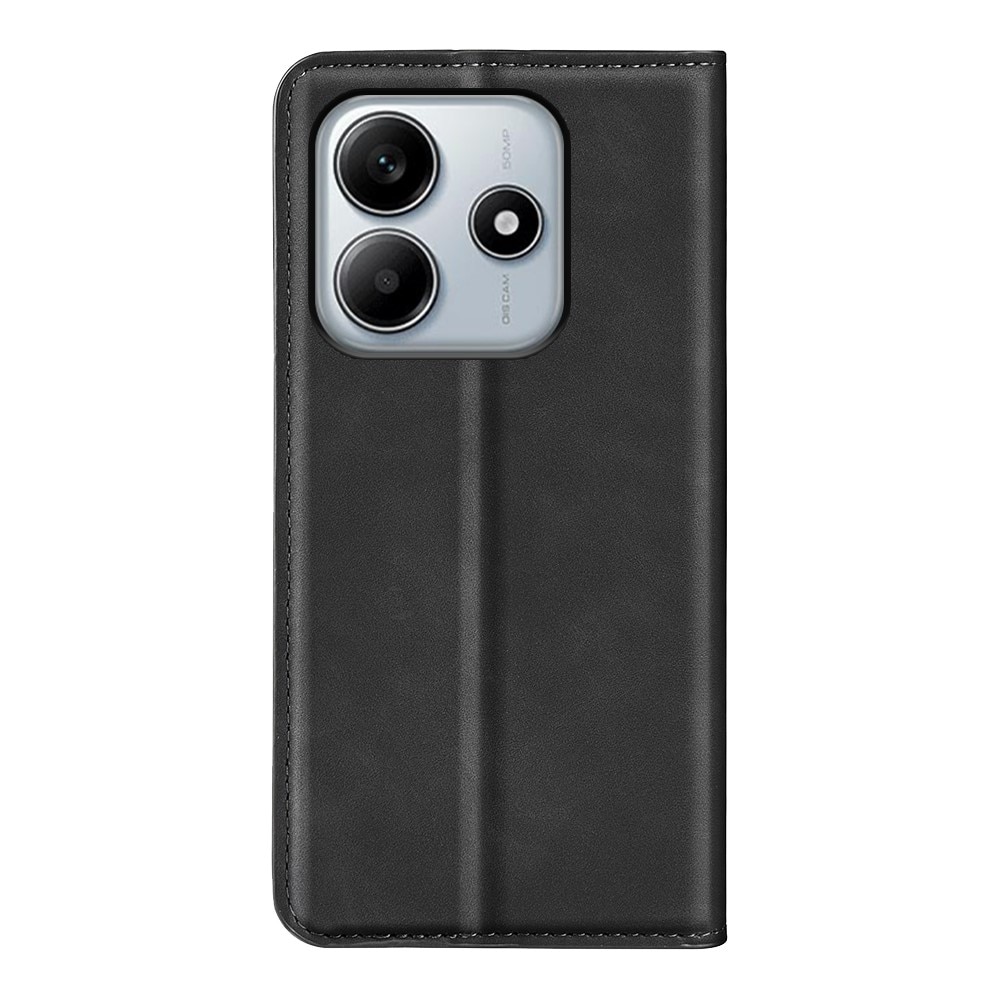 Coque portefeuille mince Xiaomi Redmi Note 14 5G, Noir