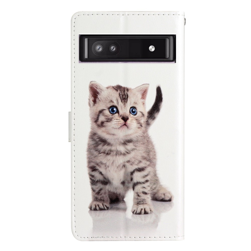 Coque portefeuille Google Pixel 9a, chaton