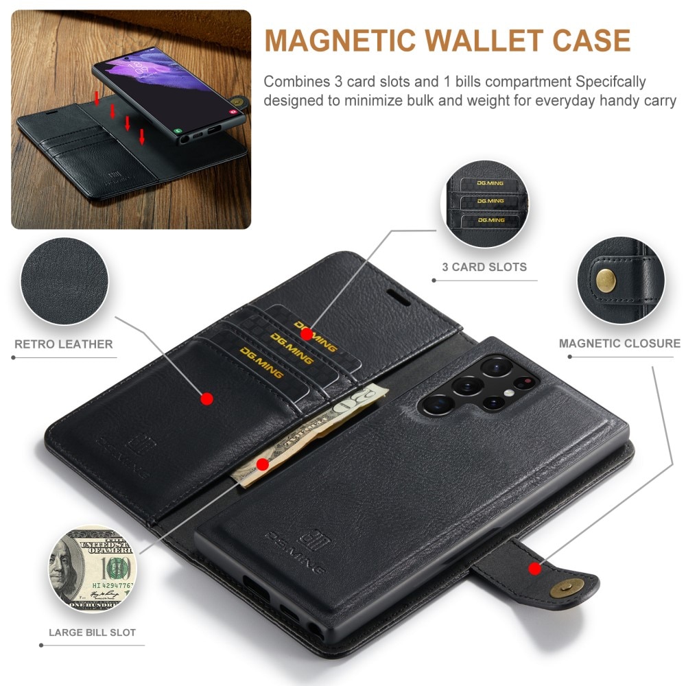 Étui portefeuille Magnet Wallet Samsung Galaxy S25 Ultra, Black