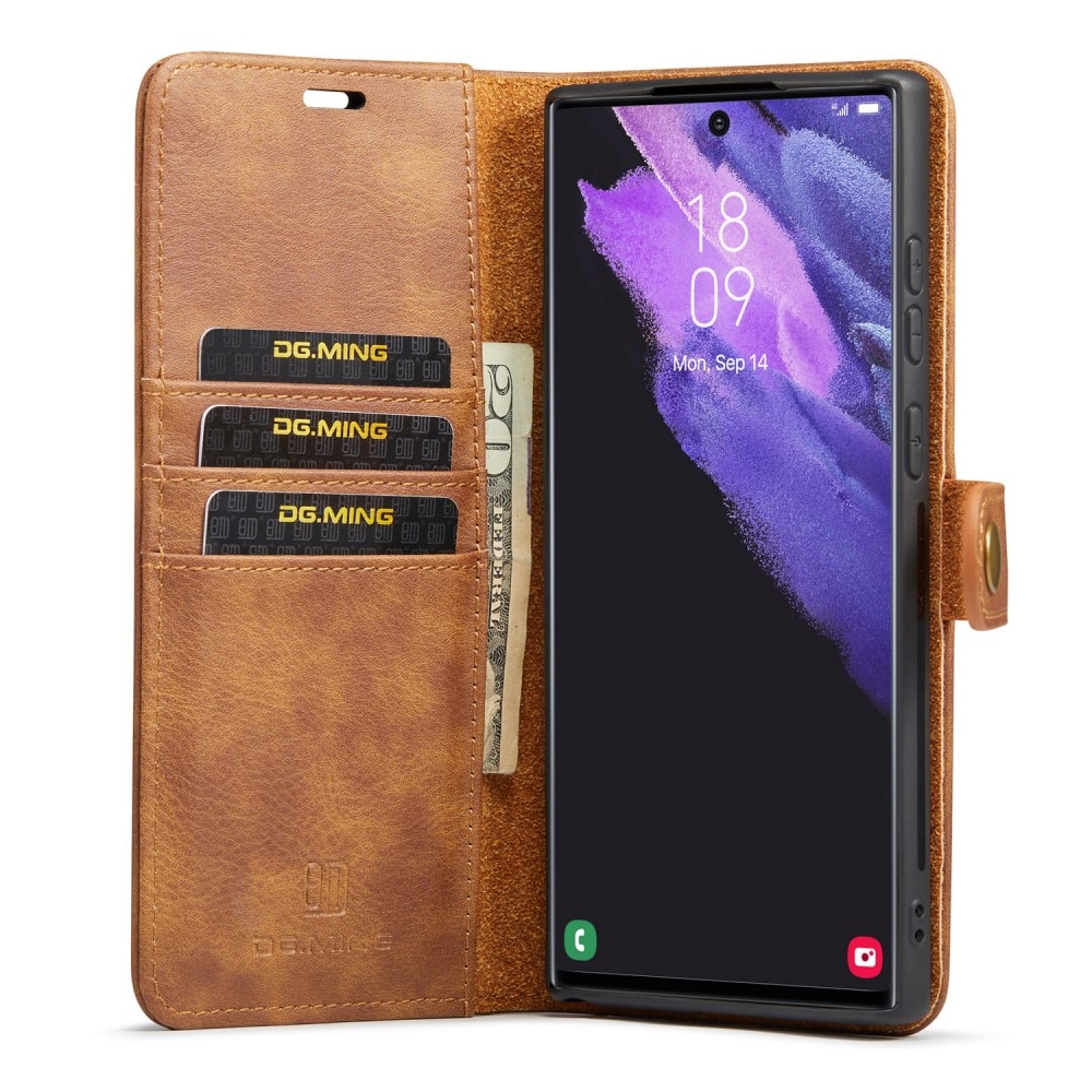 Étui portefeuille Magnet Wallet Samsung Galaxy S25 Ultra, Cognac