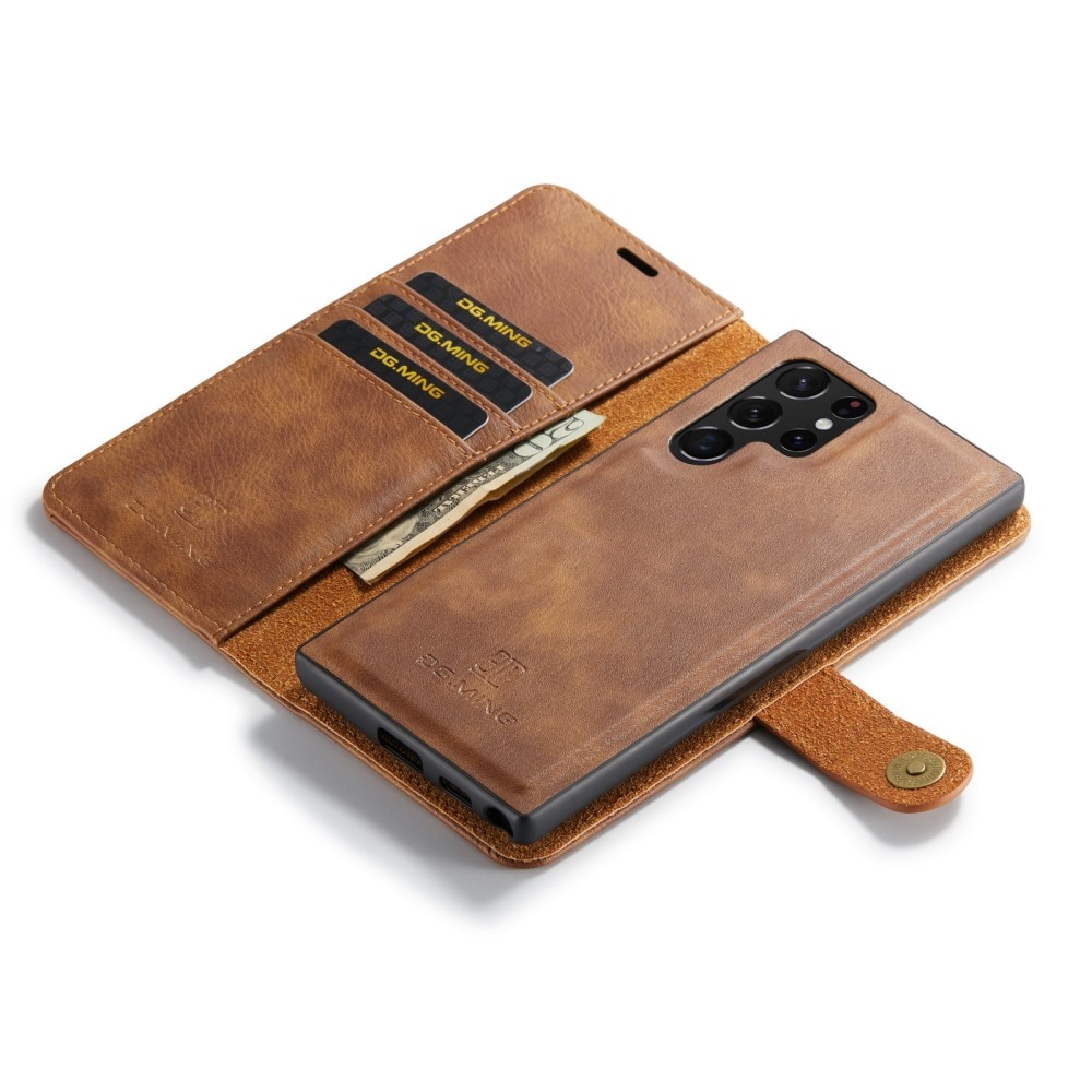 Étui portefeuille Magnet Wallet Samsung Galaxy S25 Ultra, Cognac