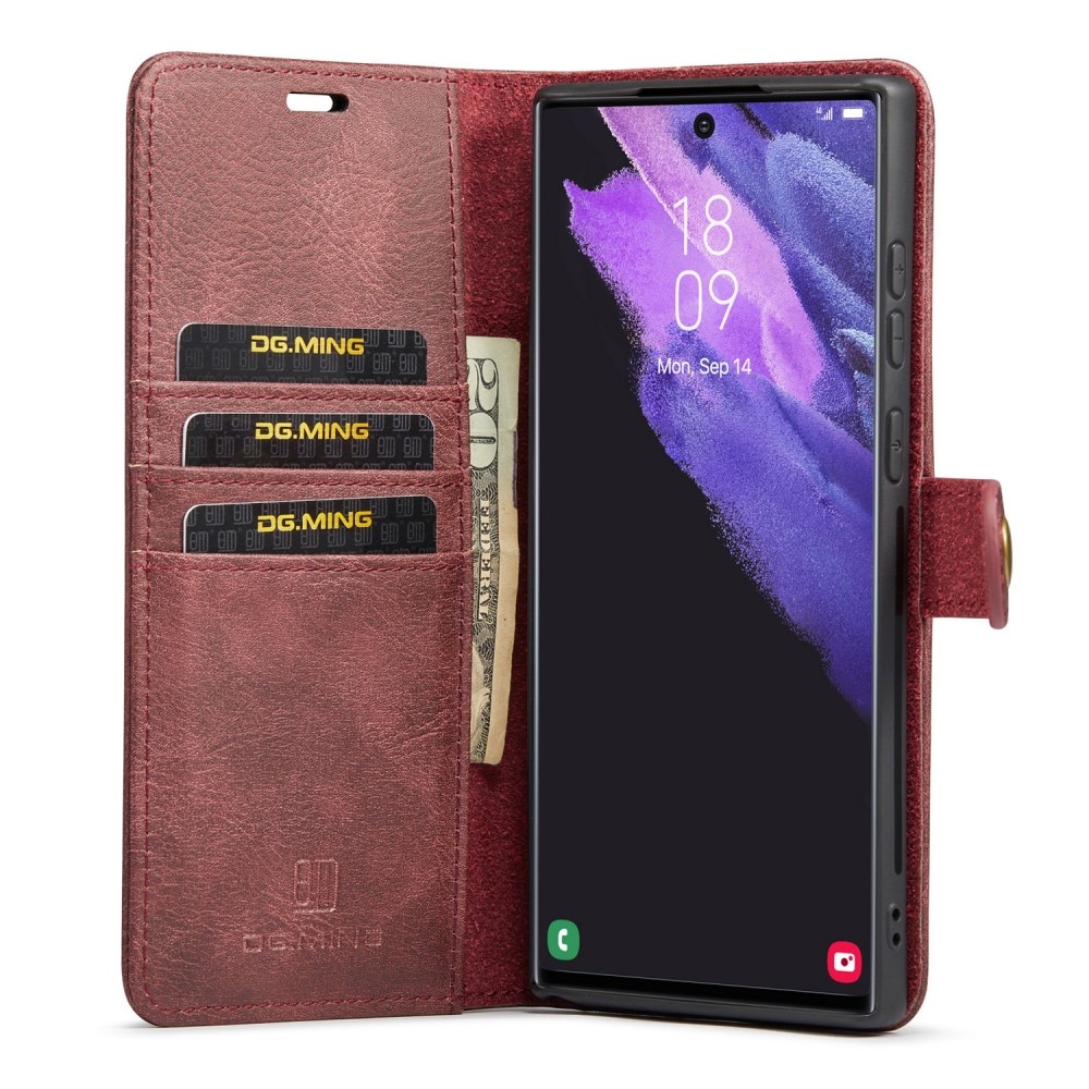 Étui portefeuille Magnet Wallet Samsung Galaxy S25 Ultra, Red