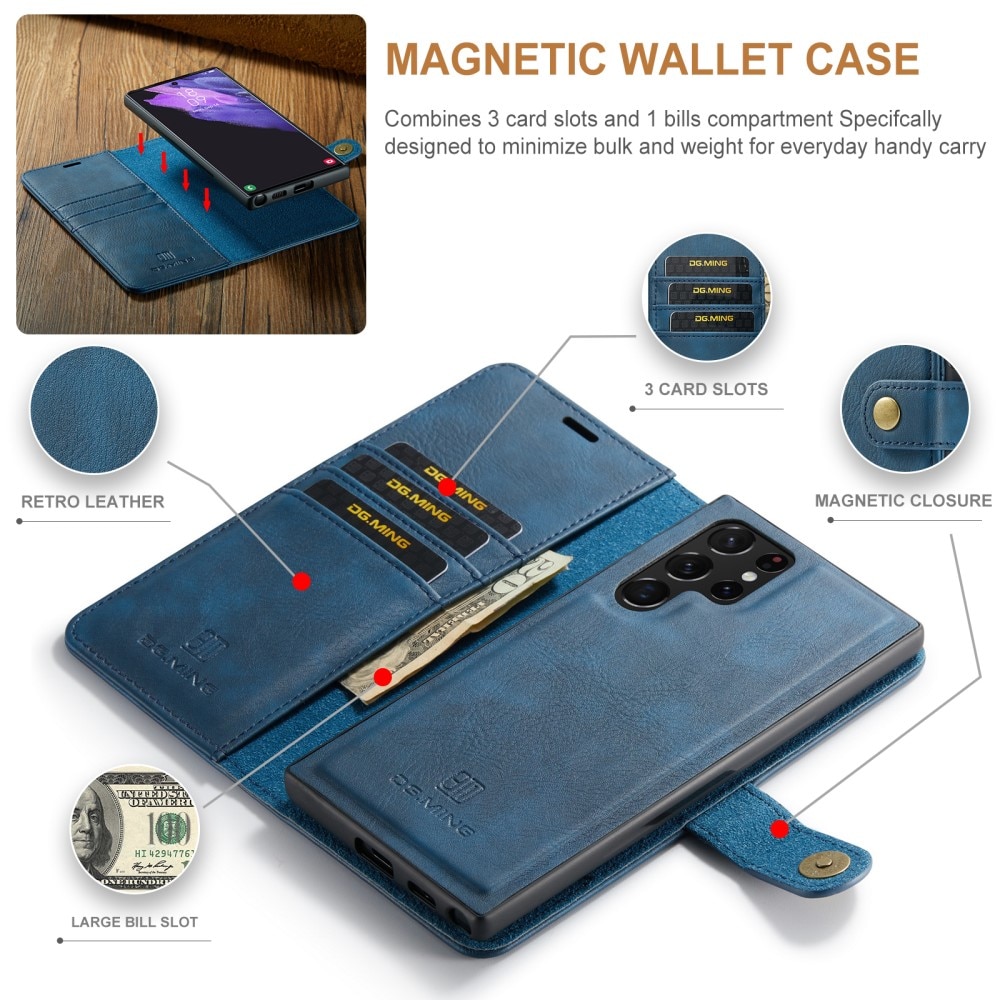 Étui portefeuille Magnet Wallet Samsung Galaxy S25 Ultra, Blue