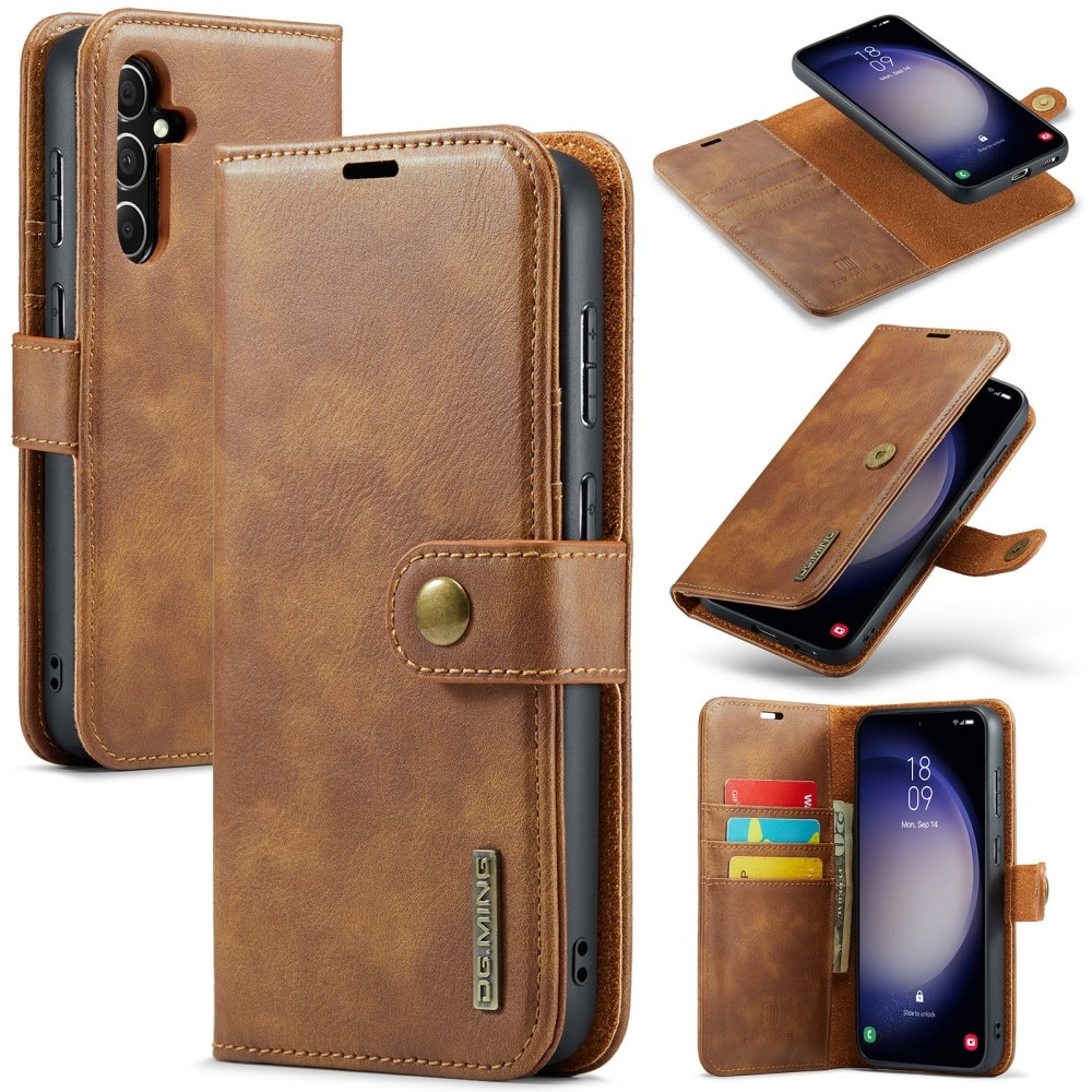 Étui portefeuille Magnet Wallet Samsung Galaxy S25, Cognac