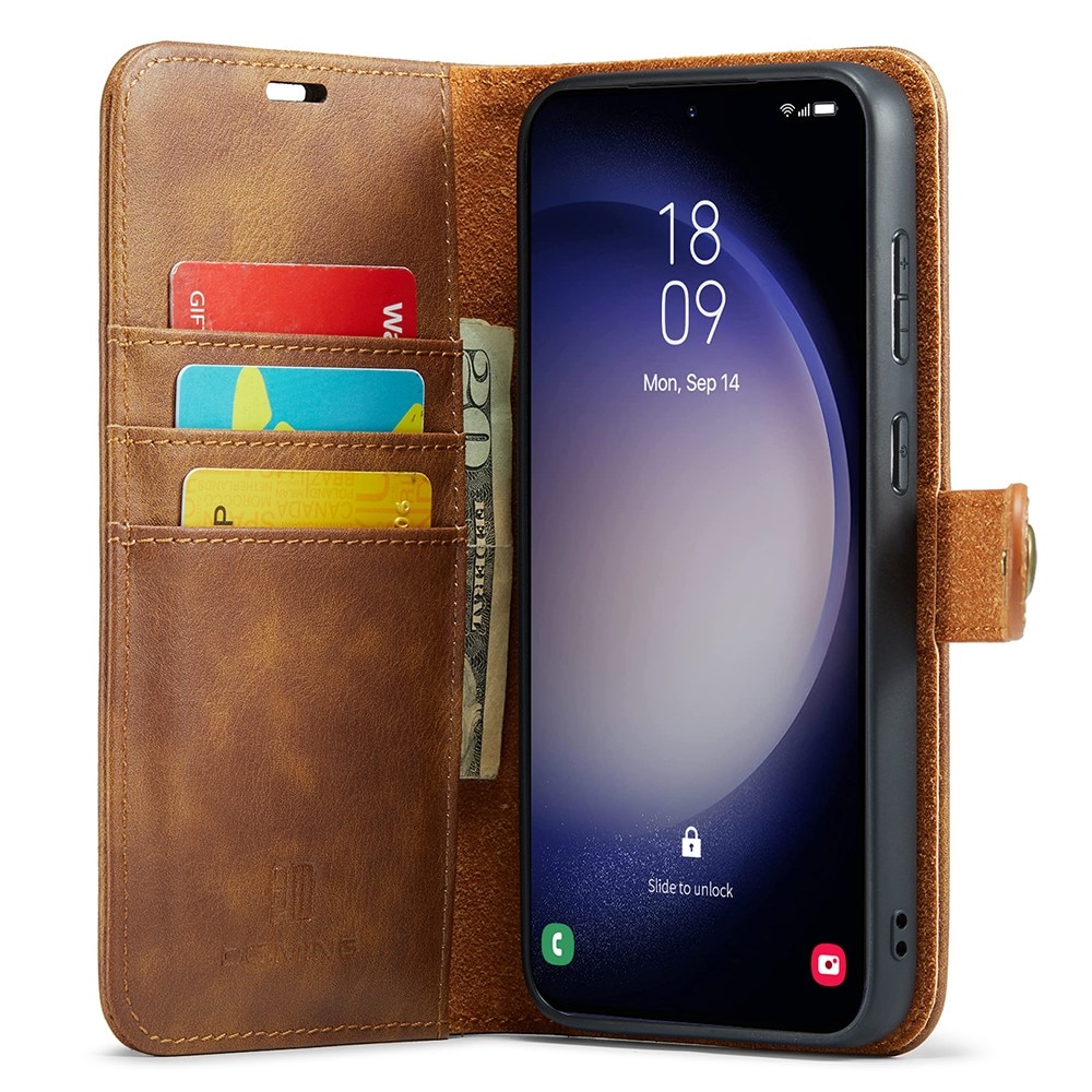 Étui portefeuille Magnet Wallet Samsung Galaxy S25, Cognac